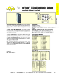 Thumbnail of document Data Sheet - Series SC4 ISO Verter II Signal Conditioning Module